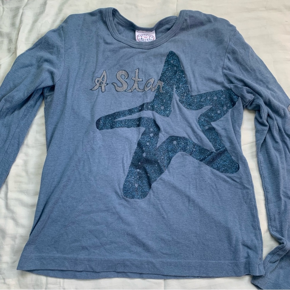 vintage Carolina blues graphic long sleeve shirt